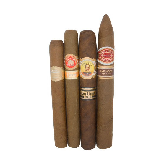 Aged Cuban cigars including Bolivar, Romeo y Julieta, Cohiba cigars and more