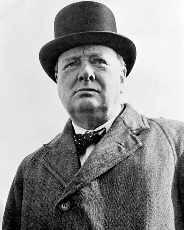 Winston Churchill with a Romeo y Julieta cigar