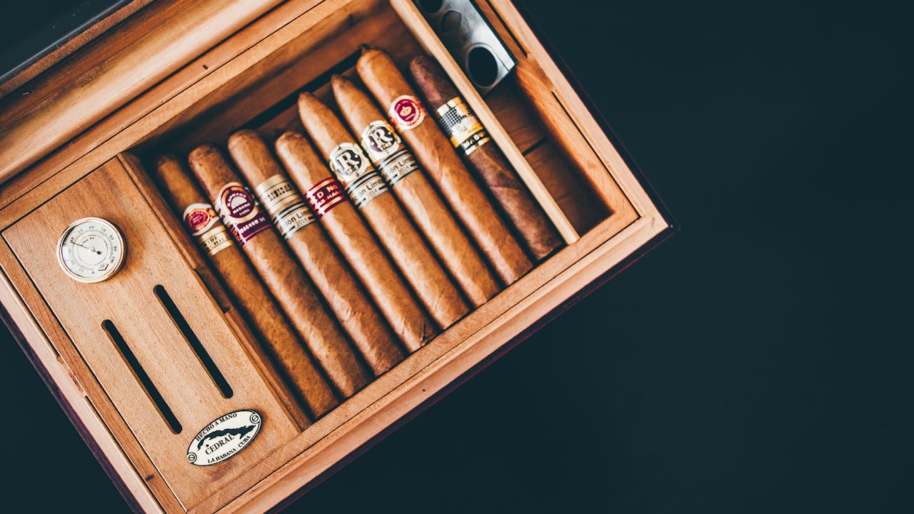 humidor of cigars