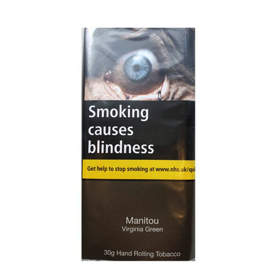 Manitou Virginia Green Additive Free Hand Rolling Tobacco 30g Single