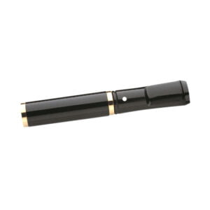 Dunhill White Spot Shortie Black Lacquer & Gold Plate Cigarette Holder (CH2815)