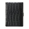Tsubota Pearl Cosmos Croco Cigarette Case - Black - Image 2