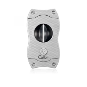 Colibri V-Cut Cigar Cutter - Silver Carbon Fiber Print