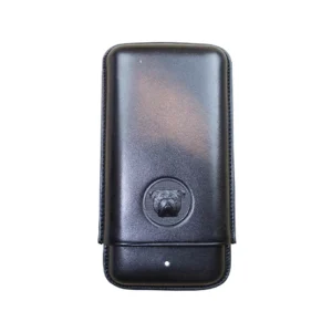 Dunhill Whitespot Bulldog Black Cigar Case - 3 Corona Extra