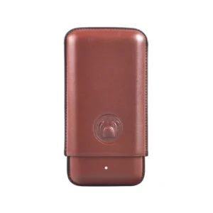 Dunhill Whitespot Bulldog Brown Cigar Case - 3 Corona Extra