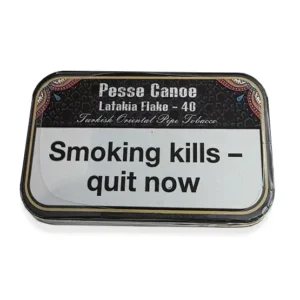 Pesse Canoe Latakia Flake 40 (Black) Pipe Tobacco 50g - Single Tin