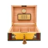 Elie Bleu Alba Gold Yellow Sycamore Humidor – 75 Cigar Capacity