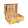 Elie Bleu CHE Gold Yellow Sycamore Humidor – 110 Cigar Capacity