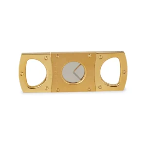 Elie Bleu Double Blade Cigar Cutter - Stainless Steel Golden Polished/Satin