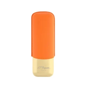 S.T.Dupont 2 Cigar Case - Orange Gr/Golden