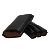 Jemar Black Leather Cigar Case - 3 Corona - Image 2
