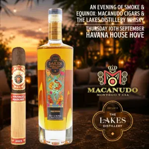 An Evening of Smoke & Equinox: Macanudo Cigars & The Lakes Distillery Whisky [10/09/26] HOVE
